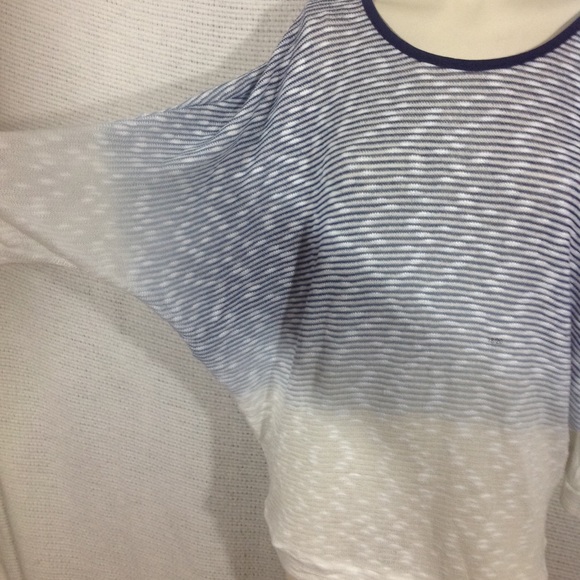 Thin Knit Sweater Bat Wing Sleeve Blue Hombre - Picture 5 of 8